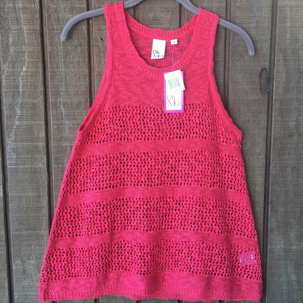 SALE❤️NWT-Oh MG A-line crochet tank